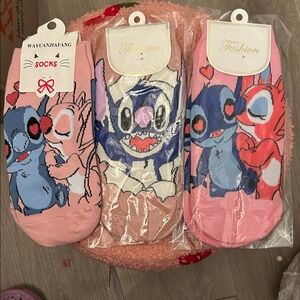 Kids Cartoon Socks - Pink and Blue